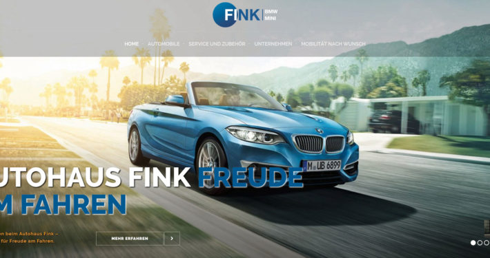 Autohaus Fink Erlangen Webseite