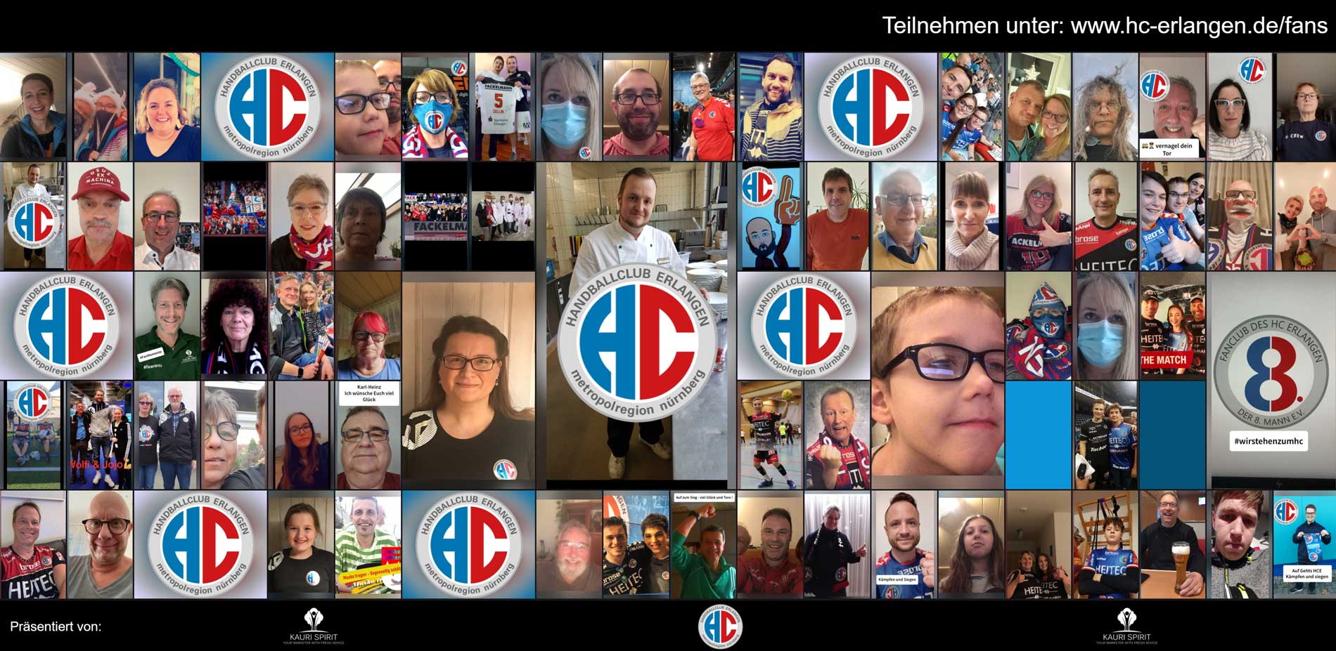 HC Erlangen vs. HWB Balingen-Weilstetten Nürnberg Fan-Collage 11.2020
