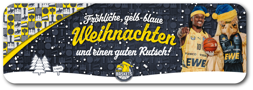 EWE Baskets Oldenburg Weihnachten BBL Basketball Saison 2025-2026
