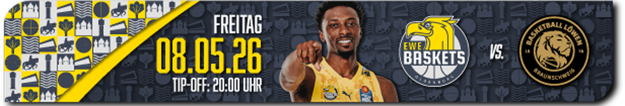 EWE Baskets Oldenburg vs. Braunschweig Basketball Löwen BBL Basketball Saison 2025-2026